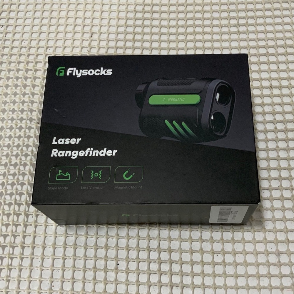 Flysocks Golf Laser Rangefinder Black Green Model PF270 For Parts Doesn' Turn On